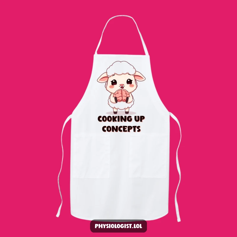 Funny Giggling Sheep Brain Apron - Hilarious Kitchen Wear and Perfect Gift