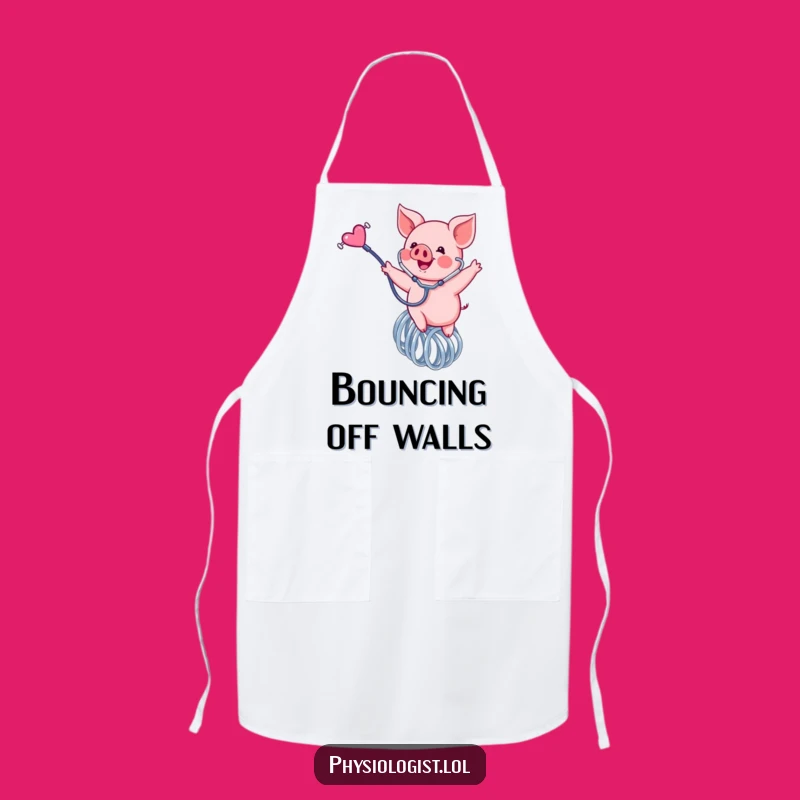 Funny Piglet Spring Doctor Apron: Cook with Energy and Giggles!
