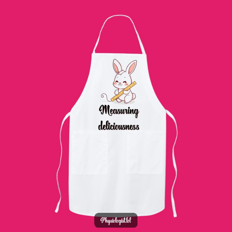 Funny Rabbit Measuring Apron - Hilarious Kitchen Tool for Precise Cooks!