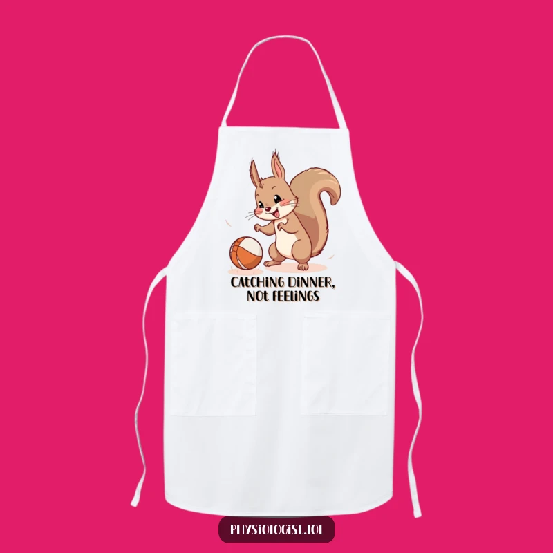 Funny Squirrel Ball Apron: Cook Up Some Fun in the Kitchen