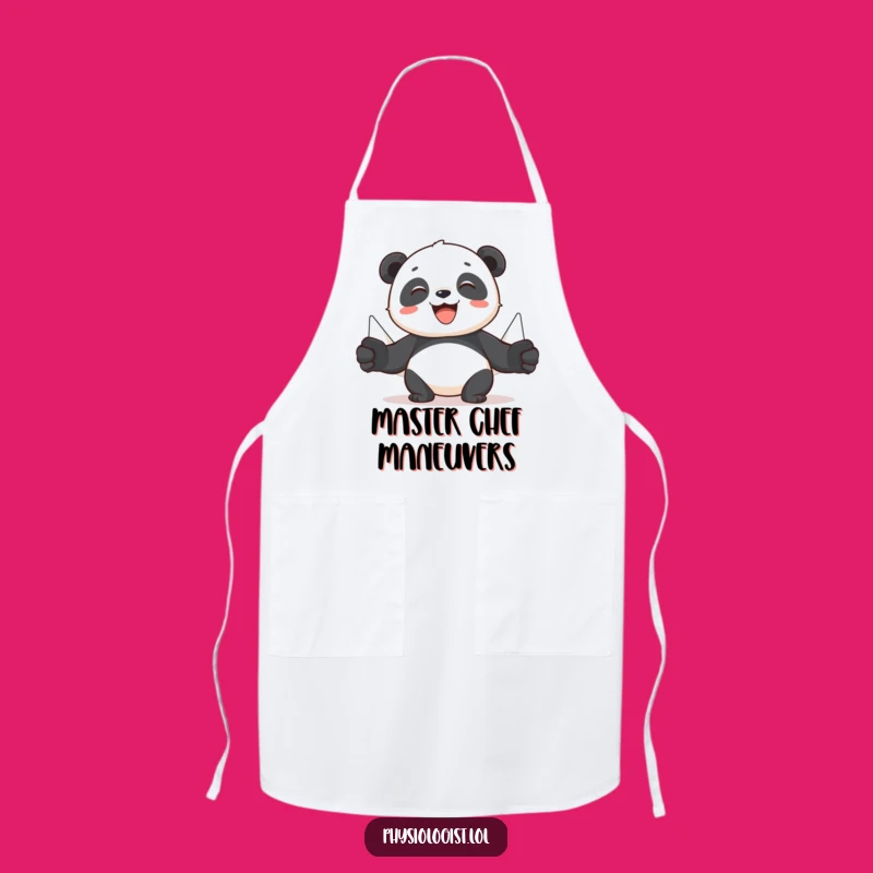 Funny Panda Gym Apron: Cook with Strength and Hilarious Cheer!