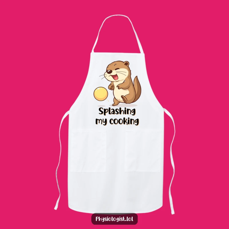 Funny Otter Kitchen Baller Apron: Cook with Energetic Flair