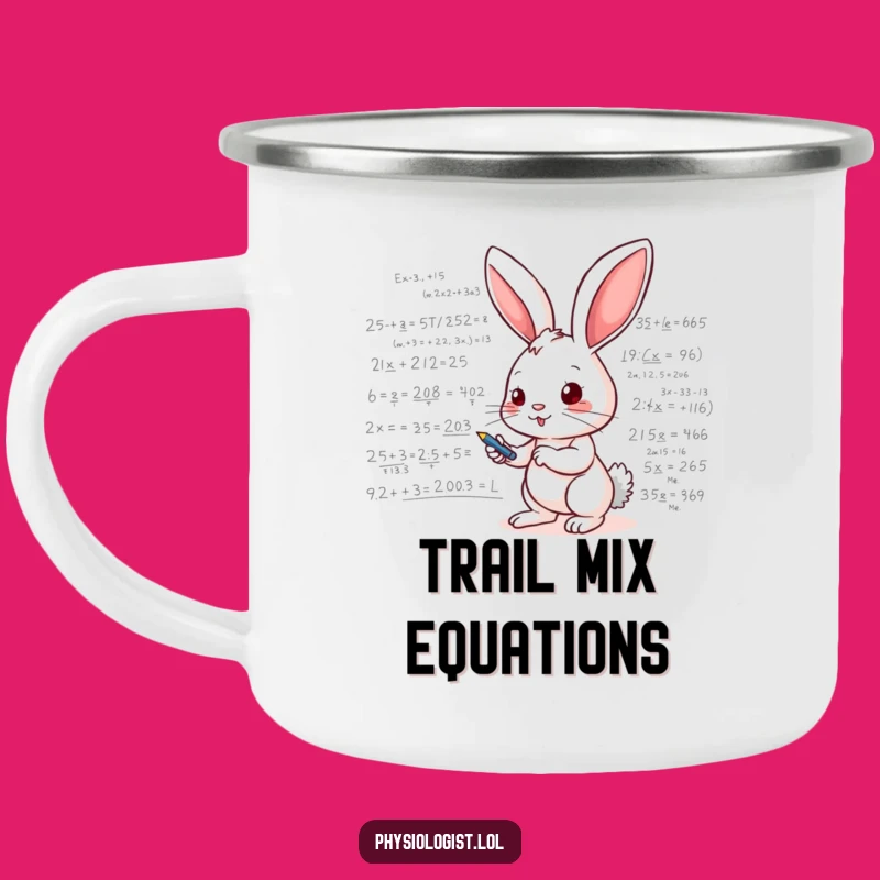 Funny Bunny Genius Camping Mug - Durable Math Equations Cup