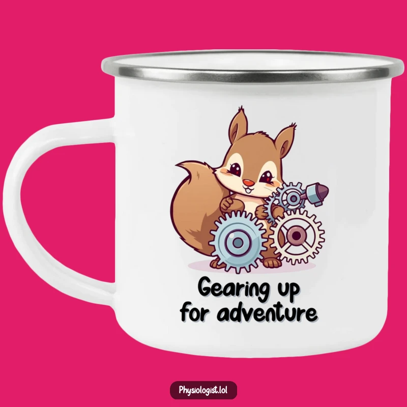 Funny Squirrel Inventor Camping Mug - Hilarious Outdoor Drinkware for Engineers!