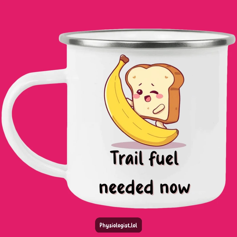 Funny Toast Climbing Banana Camping Mug - Hilarious Outdoor Gift for Adventurers