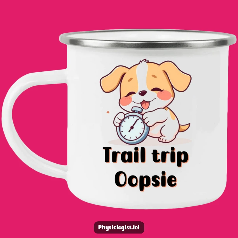 Funny Dog Tripping Camping Mug - Comedic Adventure Gift