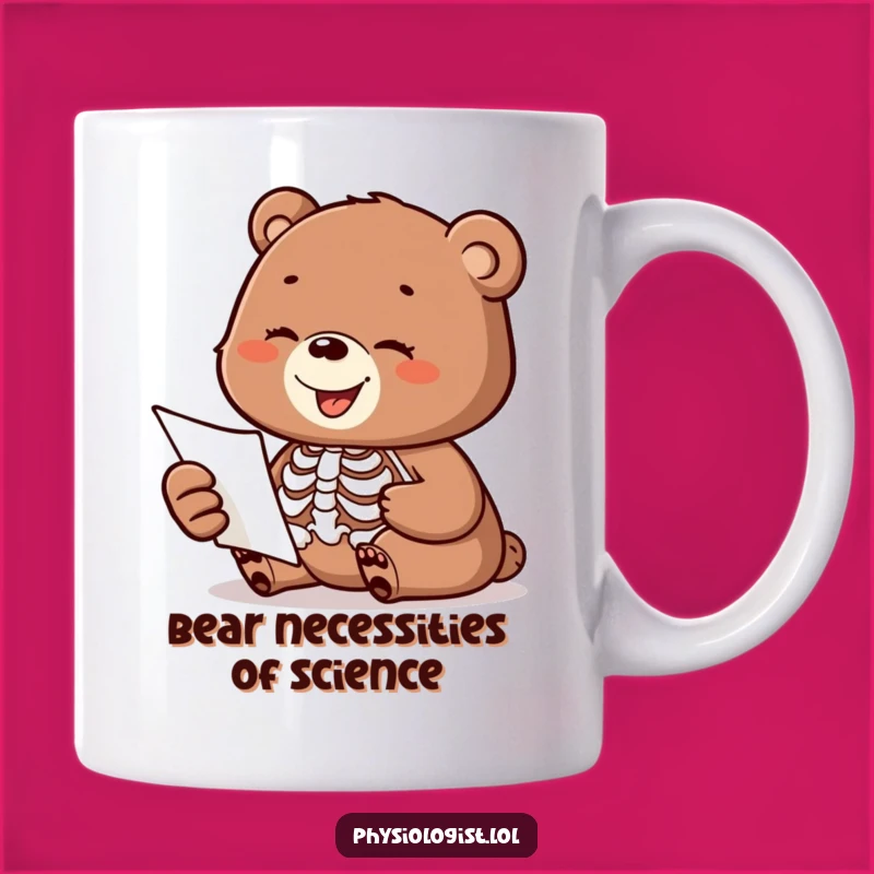 Funny Bear Cub Skeleton Giggle Mug: A Hilarious Anatomy Gift for Laugh Lovers