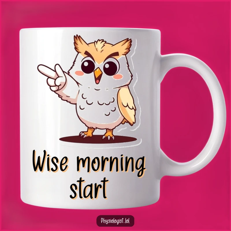 Funny Cheerful Owl Goal Achiever Mug: Motivational Humor Gift for Dreamers