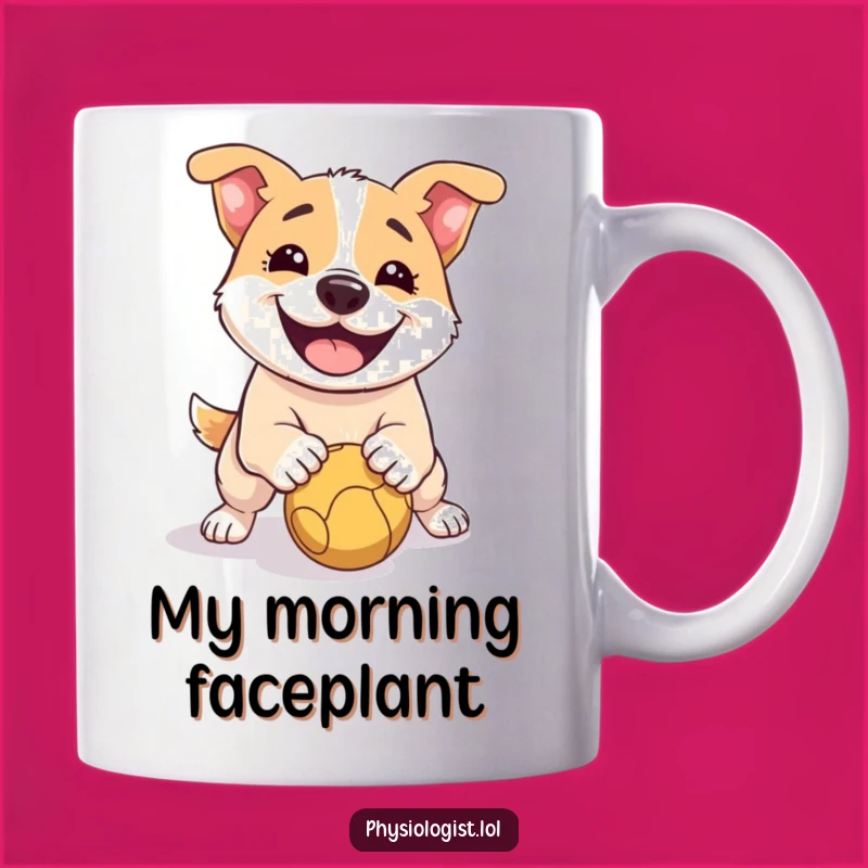 Funny Dog Slipping Mug: Hilarious Pet Mishap Gift for Dog Lovers