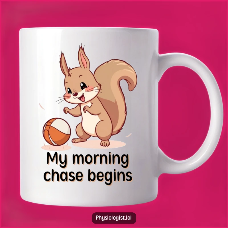 Funny Squirrel Ball Mug: A Mischievous Friend for Your Morning Coffee