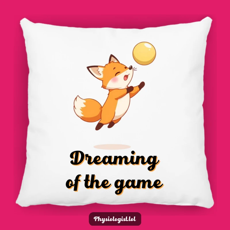 Funny Fox Leaping Pillow: Soft & Comical Comfort Gift for Lounging