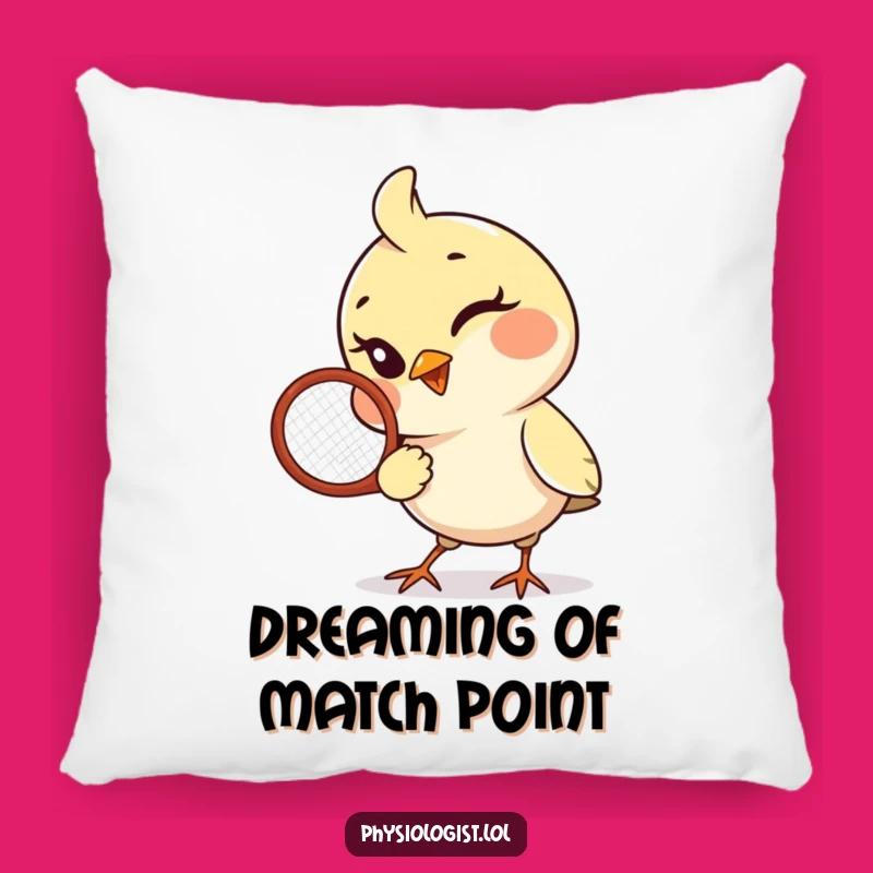 Funny Bird Racquet Pillow: Cozy Comfort with a Playful Wink