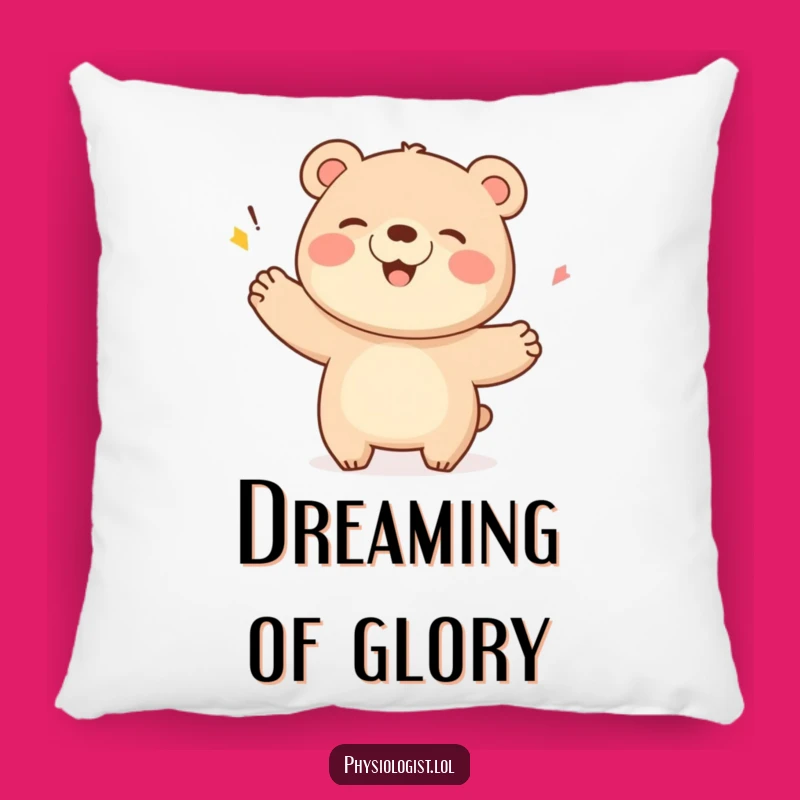 Funny Giggling Bear Score Pillow: Cozy Comfort for the Victorious
