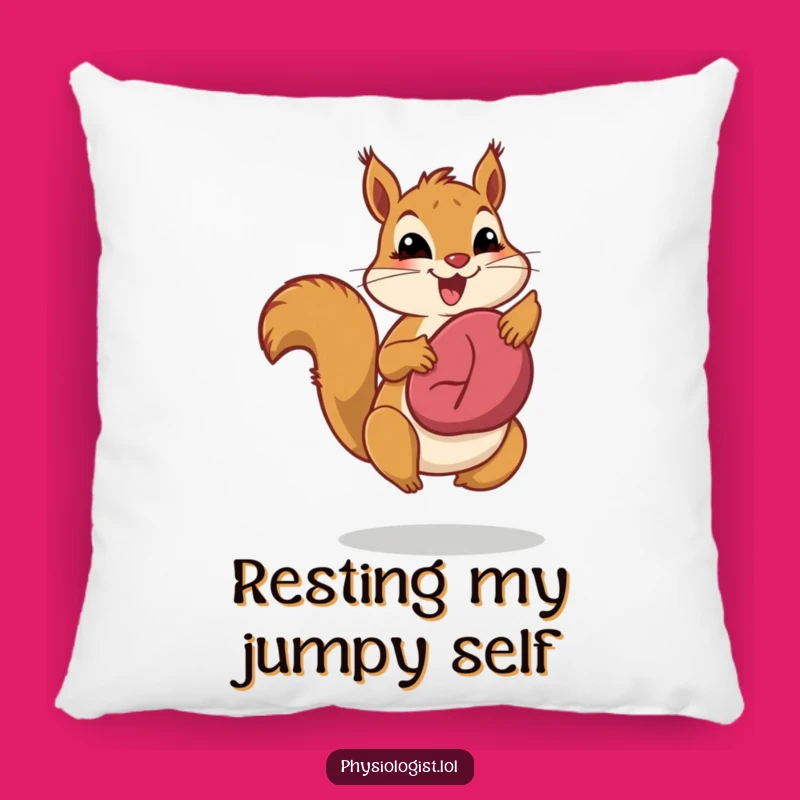 Funny Liver Health Squirrel Pillow: Cozy Up with Wellness from This Hilarious Decor