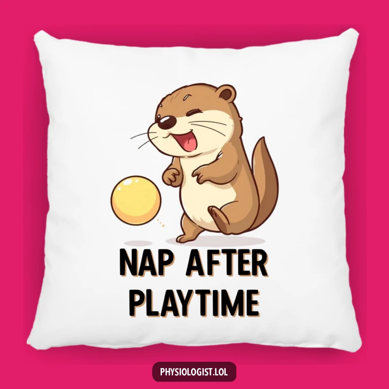 Funny Otter Playtime Pillow: Soft Comfort and High Energy