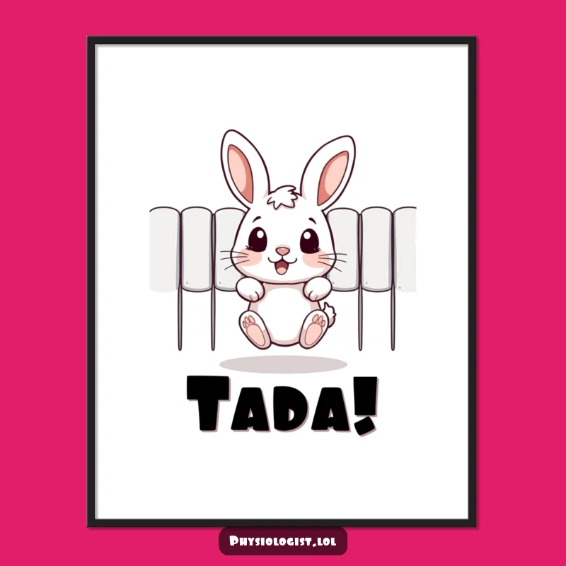 Funny Rabbit Digital Art: Instant Download of Peeking Bunny Joy