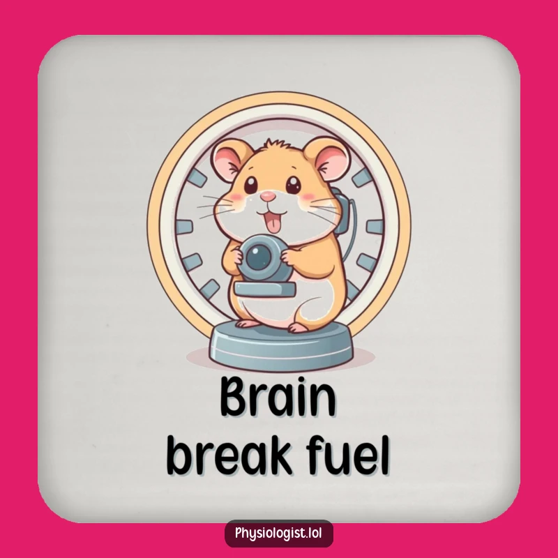 Funny Brain Scanner Hamster Coaster: Protect Surfaces with This Smart Rodent's Hilarious Accessory
