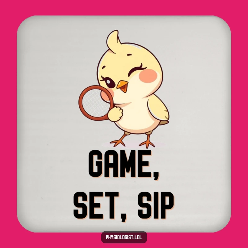 Funny Bird Racquet Coasters: Protect Surfaces with a Playful Wink