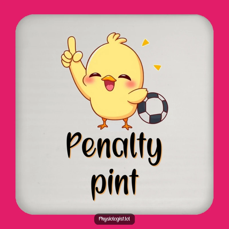 Funny Chick Referee Coasters: Giggles & Penalty Protection