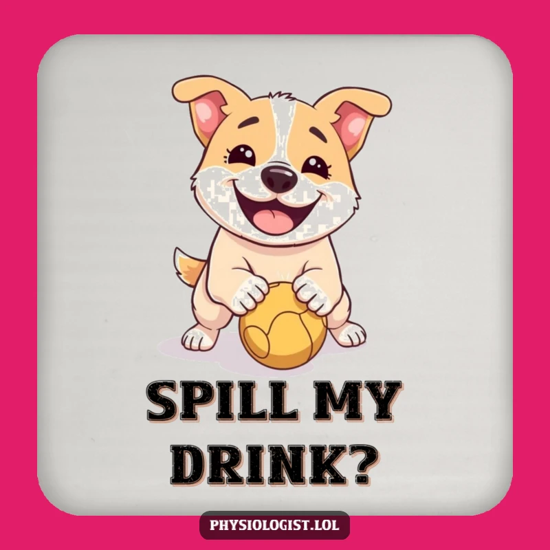 Funny Dog Slipping Drink Coaster: Hilarious Protection Gift