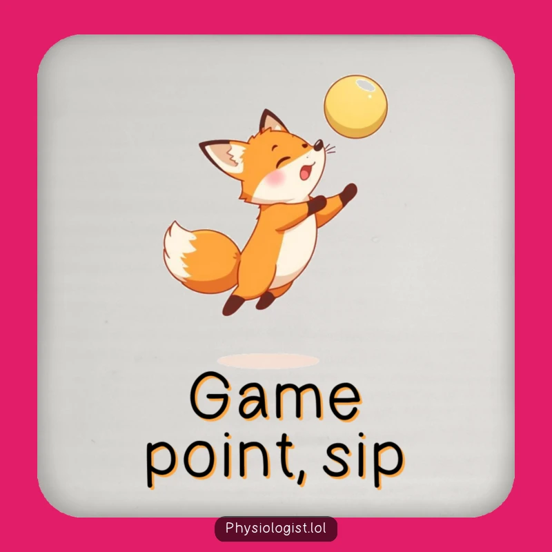 Funny Fox Leaping Drink Coaster: Hilarious Protection Gift for Tables