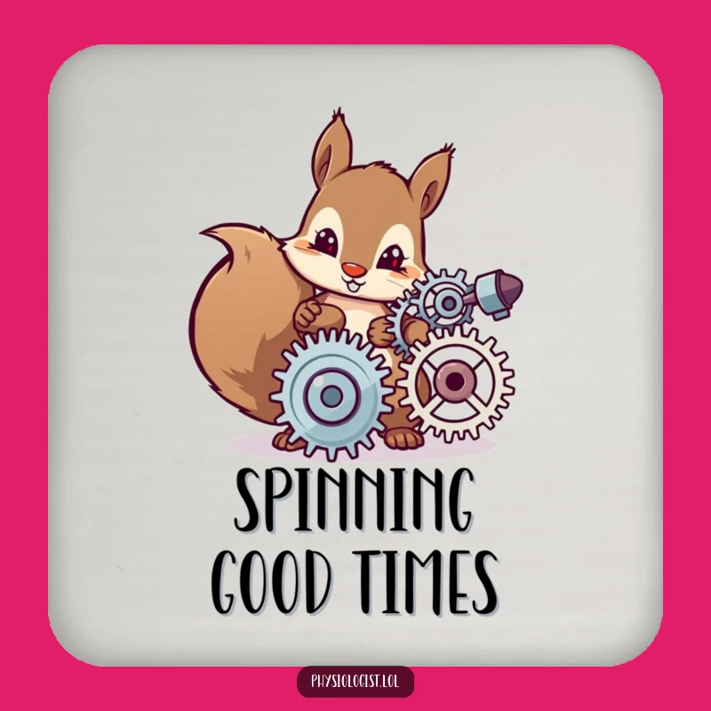 Funny Squirrel Inventor Coasters - Hilarious Protection for Your Surfaces!