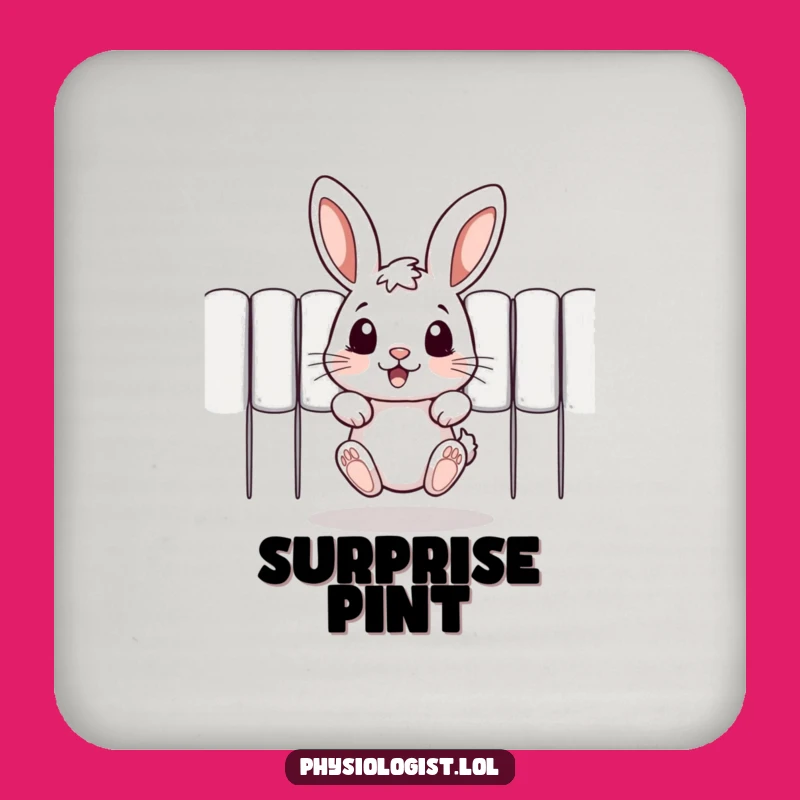 Funny Rabbit Coaster Set: Protect Surfaces with Bunny Humor
