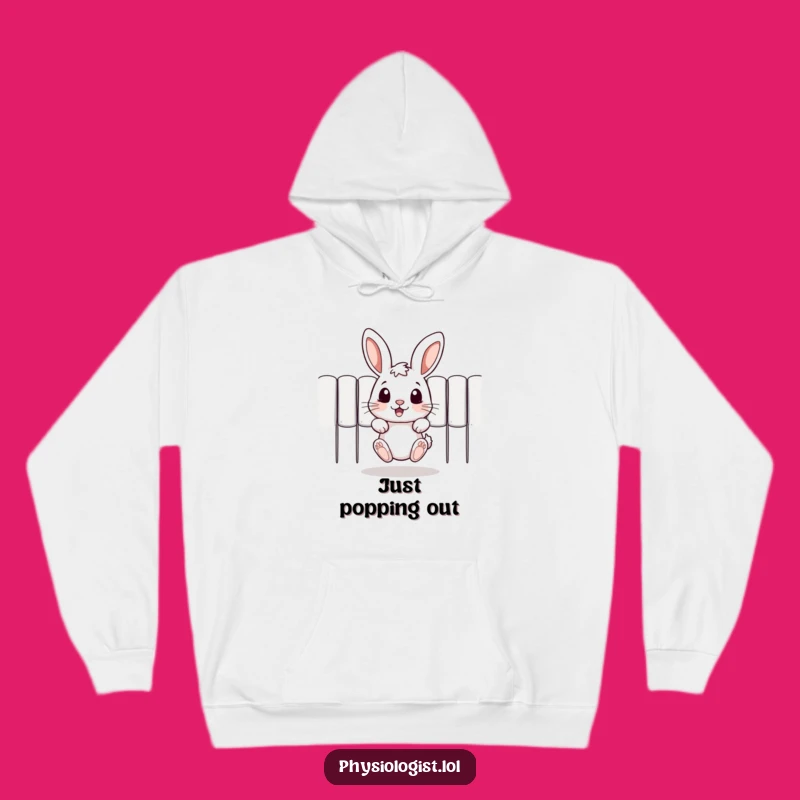 Cozy Funny Rabbit Hoodie: Warm & Hilarious Peeking Bunny Gift