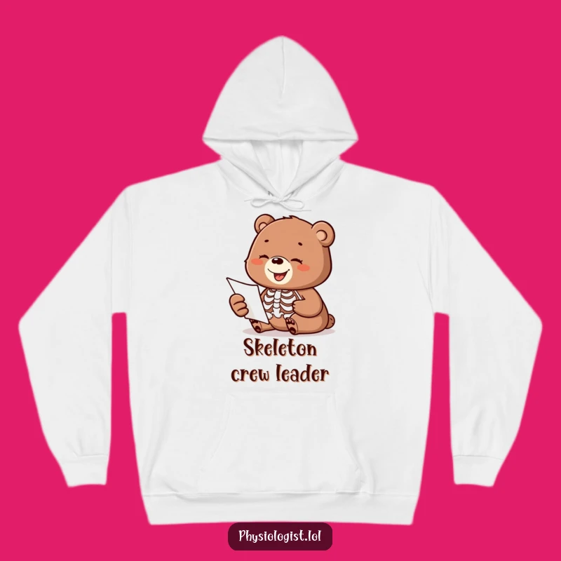 Funny Bear Cub Skeleton Study Hoodie: Cozy Up with This Hilarious Anatomy Wear