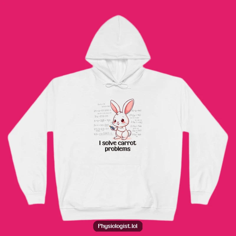 Funny Bunny Genius Hoodie - Cozy Math Equations Sweatshirt