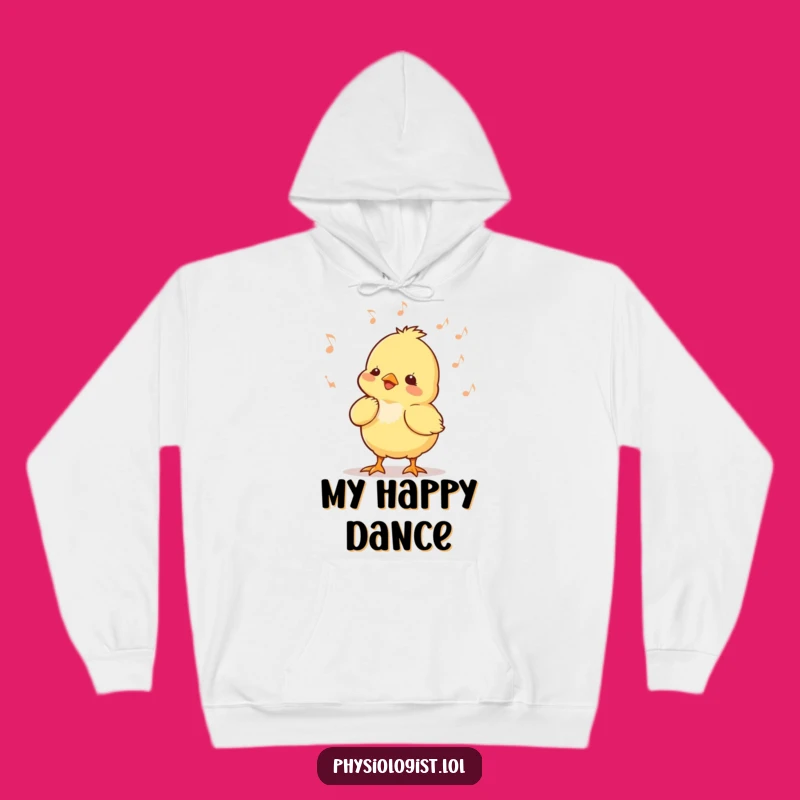 Funny Chick Music Hoodie: Tiny Chick Bobbing Head Cozy Funny Gift