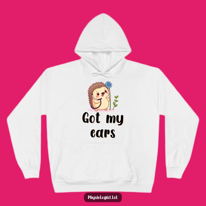 Cozy Funny Hedgehog Hoodie - Warm & Cheerful Gardener Gift