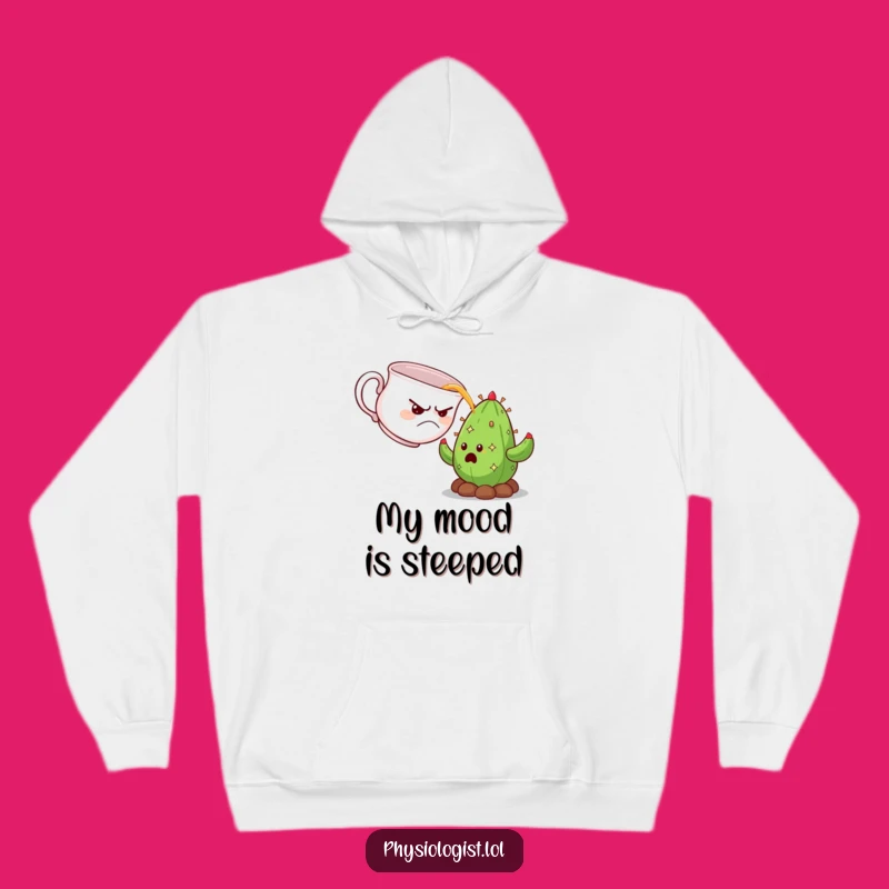 Funny Grumpy Teacup Hoodie: Cozy Cactus Surprise Funny Gift