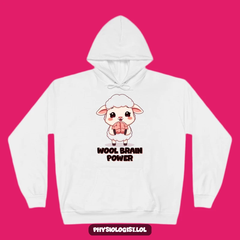 Funny Giggling Sheep Brain Hoodie - Cozy Intellectual Humor Apparel and Perfect Gift