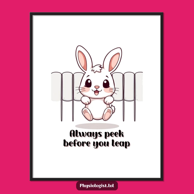 Funny Free Printable Wall Art: Jumping Rabbit's Surprise - Quirky Downloadable Decor