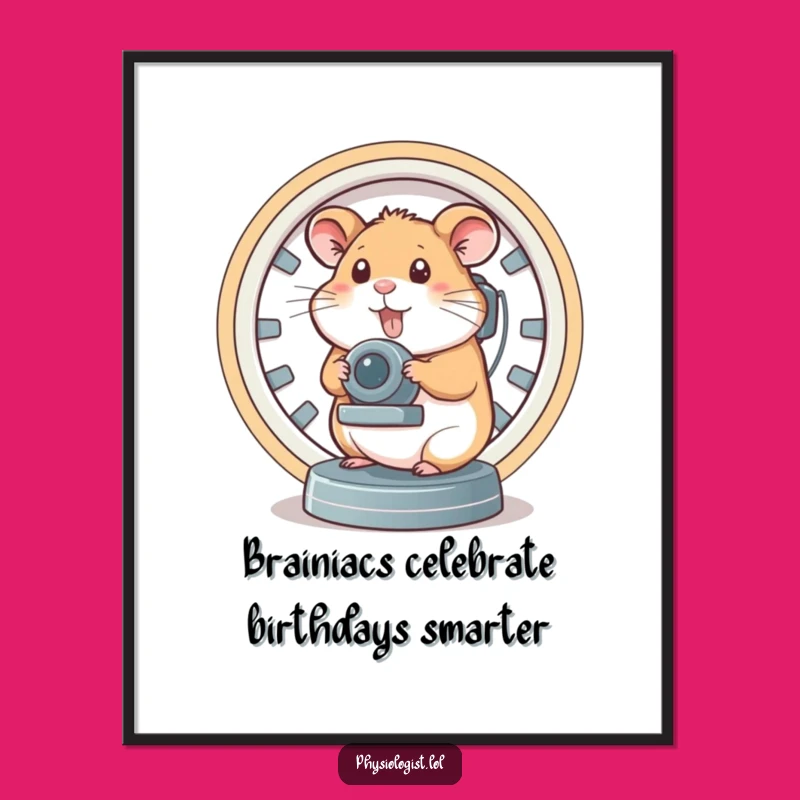 Free Printable Wall Art: Hamster Brain Scanner Tech Humor Downloadable Art Gift
