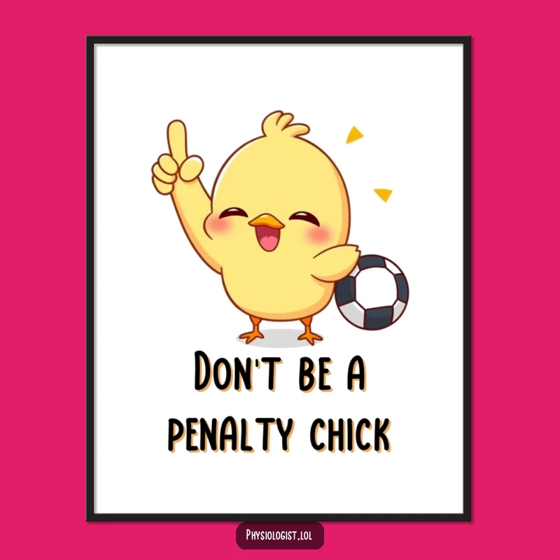 Funny Free Printable Wall Art: Giggling Chick's Penalty Call - Quirky Decor