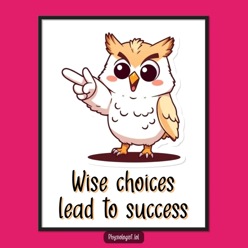 Free Printable Owl Wall Art: Motivational Goal Getter Decor