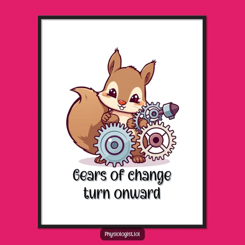 Free Printable Wall Art: Squirrel Engineer Funny Downloadable Decor for Home