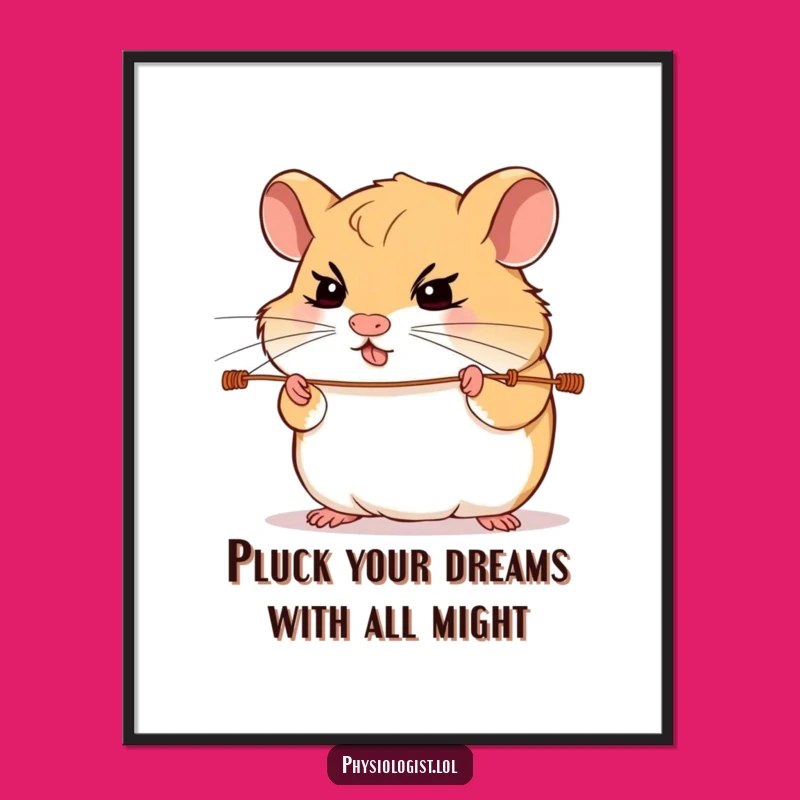 Free Printable Funny Hamster Musician Wall Art - Focused Downloadable Art for Small Spaces