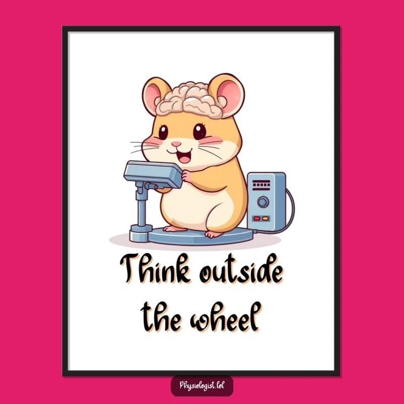 Free Printable Wall Art: Hamster Brain Scanner, Humorous Downloadable Decor