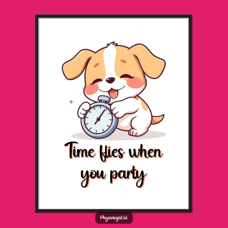 Free Printable Funny Dog Wall Art, Tripping Canine Humor, Downloadable DIY Room Decor