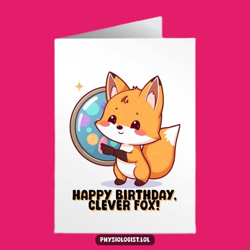 Free Printable Fox Science Birthday Card: Funny DIY Printable Gift for Curious Minds