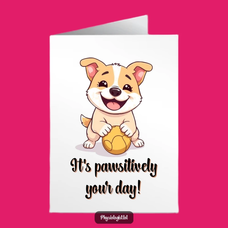 Free Printable Birthday Card: Funny Dog Slipping, Hilarious Downloadable Gift for Laughs!