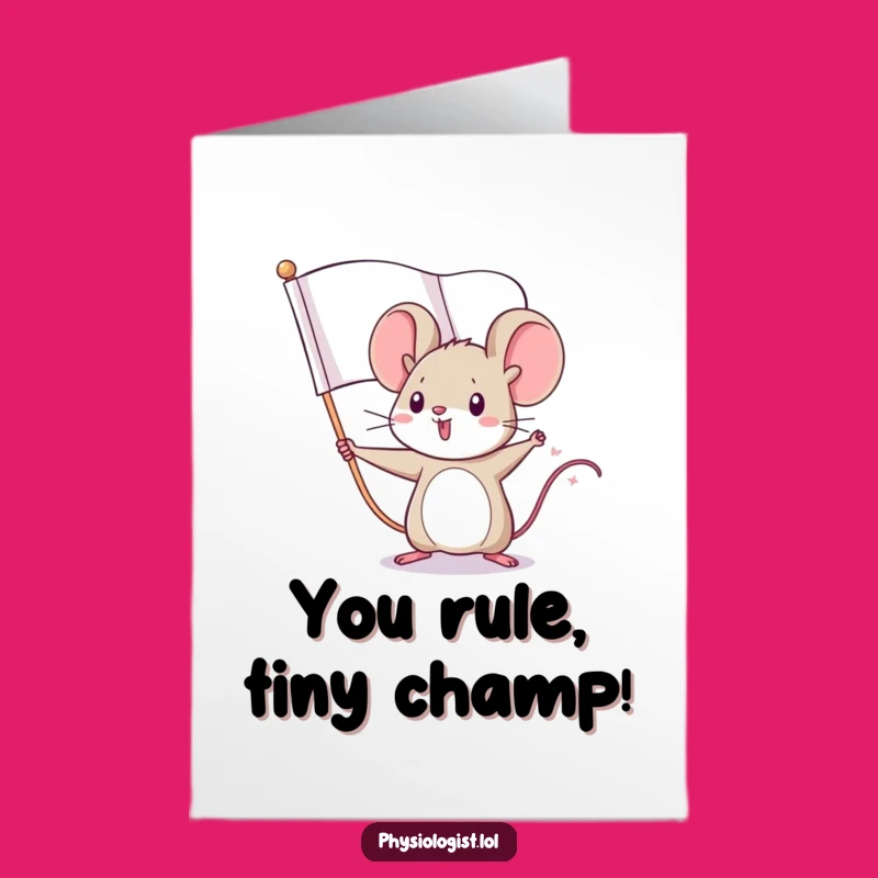Free Printable Congrats Card: Mighty Mouse Flag Wafer, Downloadable & Easy Print at Home