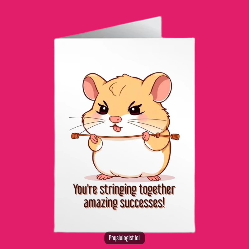 Free Printable Funny Hamster Musician Card - Downloadable Congrats Ecard for Small Wins