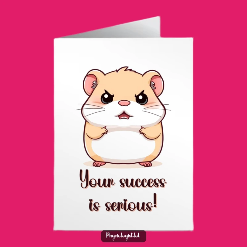 Free Printable Hamster Congrats Card: Stern Success Downloadable