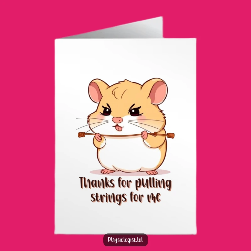 Free Printable Funny Hamster Musician Card - Downloadable Thank You Ecard for Small Acts