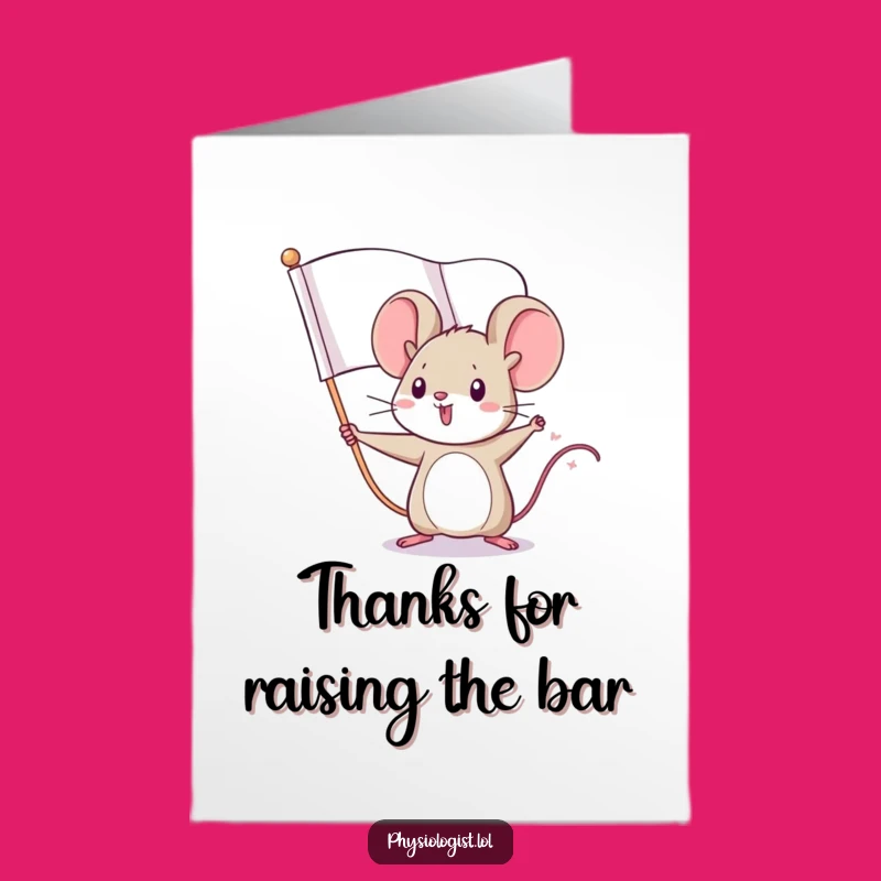Free Printable Thank You Card: Brave Mouse Flag Wafer, Downloadable DIY Gift for Thanks