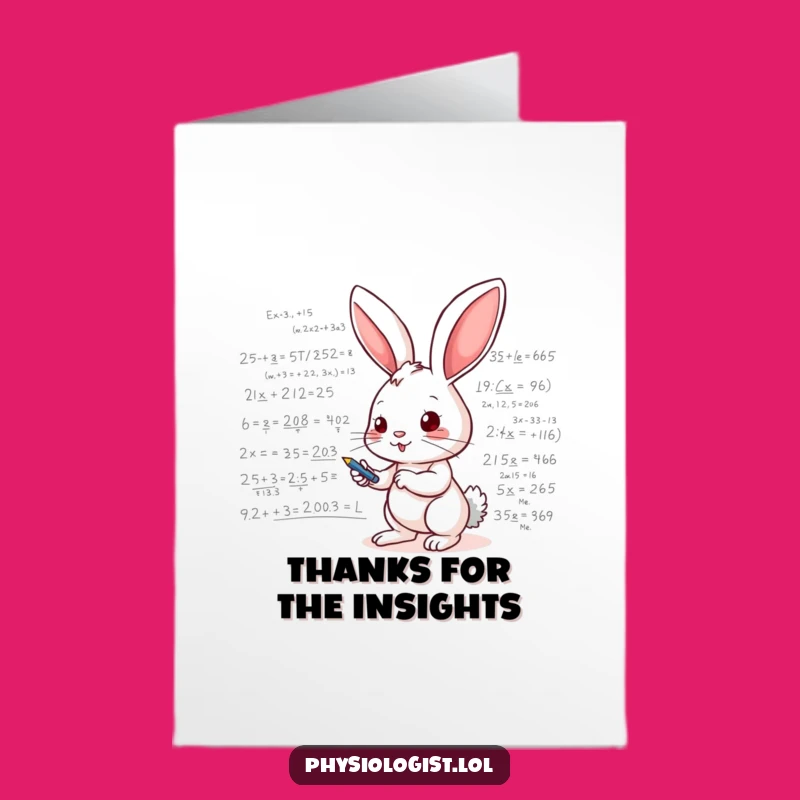 Free Printable Thank You Card: Genius Bunny Thanks You, Funny Appreciation Greeting